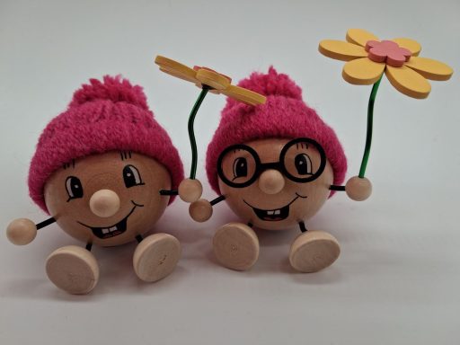 Schneekugel-Pärchen "Blumenkinder" 28 €